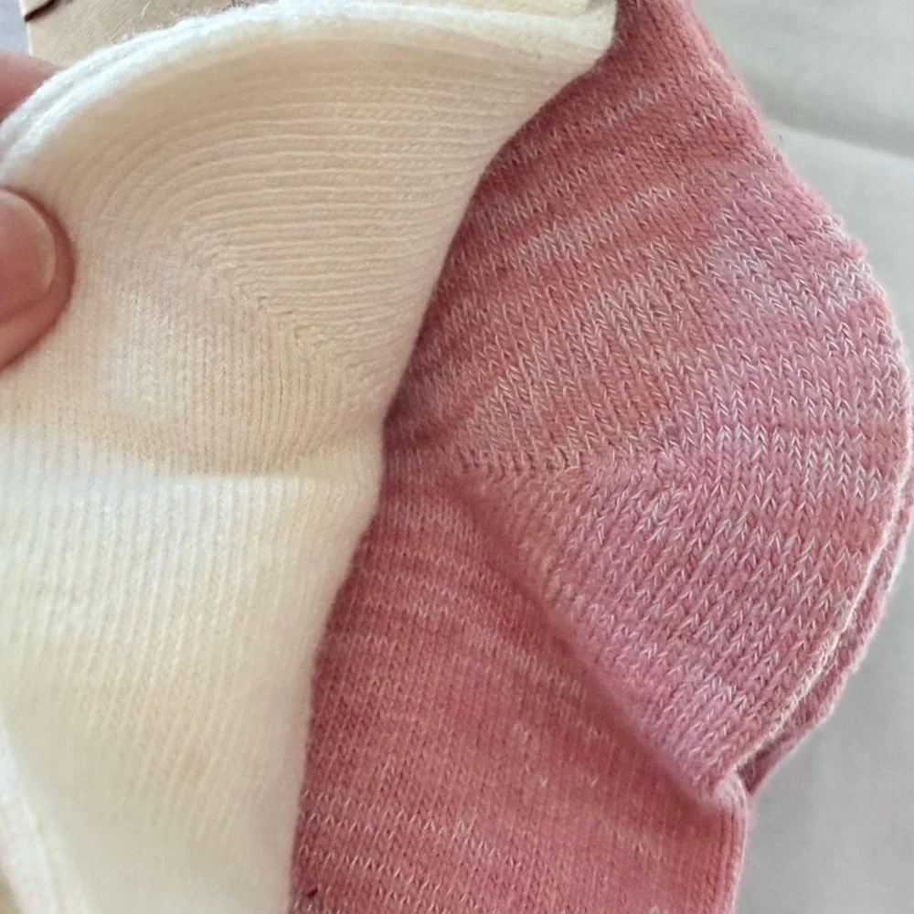 Born Casual Striped Socks - Pink, Black, Cream, Brown 4 pairs wool blend